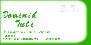 dominik tuli business card